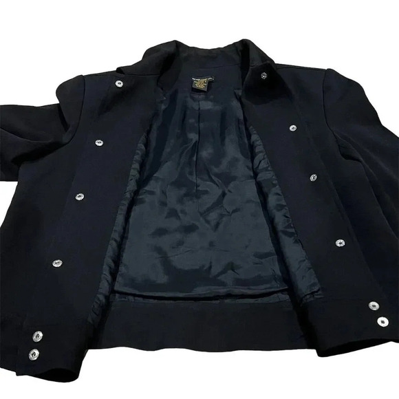 Grace Dane Lewis Women's Black Cropped Jacket Size 12 Casual Button-Up - Picture 8 of 12
